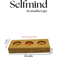 Selfmind Aromaterapi 3 Delikli Uçucu Yağ Standı Doğal Çam Ağacı