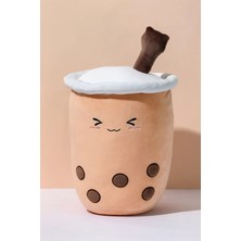 Miniso Sütlü Çay Peluş Yastık - Kahve