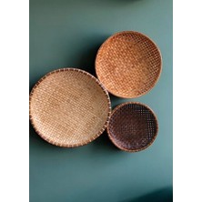Versa Rattan Duvar Tabağı Seti