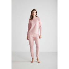 U.S. Polo Assn.  Kadın Pembe Yuvarlak Yaka Pijama Takımı 024K.Z1ET6AG9.R.6P0