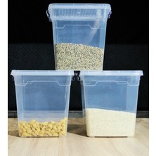 Biedda 11 Litre Plastik Kilitli Kapaklı Dikey Derin  Bakliyat Saklama Düzenleme ve Depolama Kabı