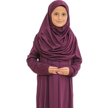 Iki Parça Çocuk Namaz Elbisesi Seti Eşarp Ile Takım, Islami Giyim Takım Kızlar Için