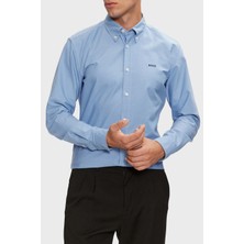 Boss Pamuklu Logolu Slim Fit Gömlek Erkek Gömlek 50521996 450