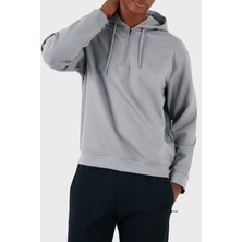 Emporio Armani Yünlü Logolu Regular Fit Yarım Fermuarlı Kapüşonlu Sweat Erkek Sweat 6D1MC9 1jhqz 06K3