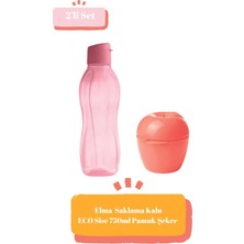 Tupperware Saklama Kabı Elma-Eco Sise 750ML Pamuk Şeker 2'li Set