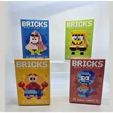 Bricks Sünger Bob Karakter Figürleri Tam Set- Sünger Bob- Patrick - Bay Yengeç - Squidward