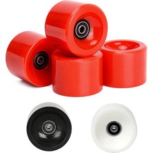 Qcuiil 4 Tekerlek Seti 70MM 78A Ofset Hub Katı Longboard Tekerlekler, Abec 9 Siyah Rulmanlı Pürüzsüz Longboarding Tekerlekler, Beyaz (Yurt Dışından)
