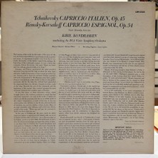 Tchaikovsky , Rimski-Korsakoff , Kiril Kondrashin Conducting The Rca Victor Symphony Orchestra ‎- Capriccio Italien Espagnol 1959 Baskı Lp - Plak