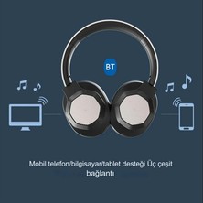 Qasul Bluetooth 5.1 Stereo Kulaklık Güçlü Bas Hd Ses Efekti Kulaküstü Kulaklık Ios Android Uyumlu