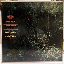 Franck, Brahms, Yehudi Menuhin, Hephzibah Menuhin - Sonata In A Major Sonata No. 3 In D Mınor, Op. 108 1959 Baskı Lp - Plak