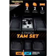 Trakmats Volkswagen Caddy 2011 Üniversal Oto Paspas - Kaymaz, Kesilebilir, Nitril Kauçuk Ada Siyah 3D