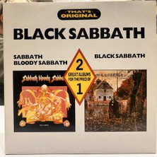 Black Sabbath ‎- Sabbath Bloody Sabbath Black Sabbath 1988 Baskı Lp Iki Albüm Birarada - Plak