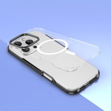 Case 4u Apple iPhone 16 Pro Kılıf Magsafe Şarj Özellikli Çıkarılabilir Arka Yüzeyli Polar Kapak Siyah