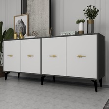 Cantek Dizayn Sintaa 180 cm Konsol (KX180) Antrasit-Beyaz