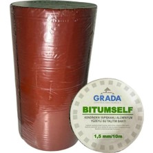 Grada Kırmızı Bitüm Esaslı, Kendinden Yapışkanlı Su Yalıtım Bandı 30 cm Genişlik /10 mt Uzn. /1,5 mm Kal.