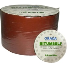 Grada Kırmızı Bitüm Esaslı, Kendinden Yapışkanlı Su Yalıtım Bandı 10 cm Genişlik /10 mt Uzn. /1,5 mm Kal.