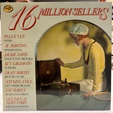 16 Mıllion Sellers Dean Martin Nat King Cole Anthony Quinn Kyu Sakamoto ve Diğerleri 1980 Baskı Lp - Plak