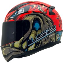 Ls2 Rapıd 2 Spox Kırmızı Gri Kask