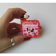 Iphone 1/2. Nesil Uyumlu Koruyucu Bluetooth Kulaklık Kılıfı  Minnie Mouse Figürlü