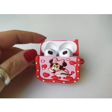 Iphone 1/2. Nesil Uyumlu Koruyucu Bluetooth Kulaklık Kılıfı  Minnie Mouse Figürlü