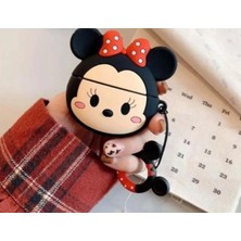 Iphone 1/2. Nesil Uyumlu Koruyucu Bluetooth Kulaklık Kılıfı  Minnie Mouse Figürlü