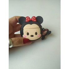 Iphone 1/2. Nesil Uyumlu Koruyucu Bluetooth Kulaklık Kılıfı  Minnie Mouse Figürlü