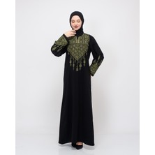 Filistin Geleneksel Üçgen Üstlü Tek Taraflı Nakışlı Kadın Elbise C100043