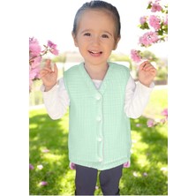 Joyous Mom & Kids Müslin Bebek Yelek Organik Müslin Çocuk Yelek Yenidoğan Yelek Kışlık Bebek ve Çocuk Yelek
