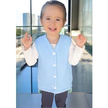 Joyous Mom & Kids Müslin Bebek Yelek Organik Müslin Çocuk Yelek Yenidoğan Yelek Kışlık Bebek ve Çocuk Yelek