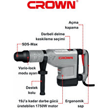 Kırıcı Delici Matkap SDS Max 1700W CT18190 BMC | Bakır Sargılı Elektrikli Devir Ayarlı Profesyonel Hilti