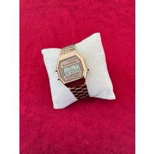 Clup Polo Retro Model Alarm/kronometre Dijital Pembe Renk Kadın Kararmaz Paslanmaz Metal Kol Saati