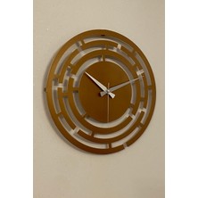 MOOCLOCK Labirent Model Dekoratif Metal Lazer Kesim Akar SESSİZ Mekanizmalı Duvar Saati 40*40cm