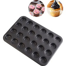 Chavin Karbon Çelik 24 Lü Muffin Cupcake Kek Pişirme Kalıbı CIN801SY