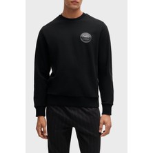 Boss Pamuklu Logolu Regular Fit Bisiklet Yaka Sweat Erkek Sweat 50518625 001