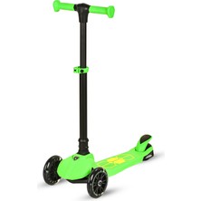 Lamborghini Lisanslı L5 Katlanabilir Işıklı 3 Tekerlekli Çocuk Scooter Yeşil