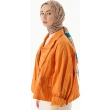 Fenza Scarf Gloria Küp Desen Bej Pamuklu Şal