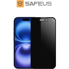 Safeus Apple iPhone 16 Tam Kaplayan Hayalet Toz Filtreli Ekran Koruyucu Cam