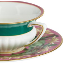 Wedgwood Wonderlust Pembe Lotus Çay Fincanı ve Tabağı Seti – Ince Kemik Çini