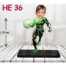 Özcan Tasarım Kişiye Özel Ahşap Biblo - Erkek Çocuk Karikatür Biblo - Kahraman 9