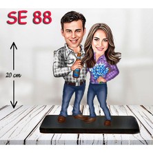 Özcan Tasarım Kişiye Özel Ahşap Biblo - Arkadaş Çift Biblosu 6