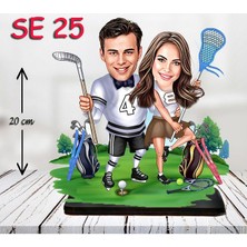 Özcan Tasarım Kişiye Özel Ahşap Biblo - Sporcu Çift Biblosu