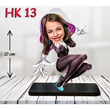 Özcan Tasarım Kişiye Özel Ahşap Biblo - Kız Çocuk Karikatür Biblo - Kahraman 11