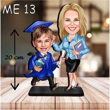 Özcan Tasarım Kişiye Özel Ahşap Biblo - Erkek Çocuk Karikatür Biblo - Mezun Biblo