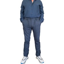 Daddies Cool With Epic Indigo Dokuma Jogging Fit Casual Erkek Pantolon