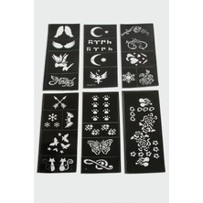 Feryal Hint Kınası Şablonları 8 x 20 cm Renkli Desenler ile 1 Adet Parti & Kutlama Malzemeleri