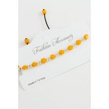 Feryal Küp Top Metal Kristal Bileklik