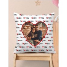 Kişiye Özel Yastık Kılıfı - Resimli Yastık Kılıfı - I Love You Yastık Kılıfı