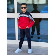 Erkek Çocuk Kırmızılı Lacivertli Eşofman Takımı