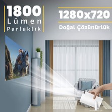 Upway HY300 Ultra Hd 1280X720 Piksel 1800 Lümen HDMI Multimedia Projeksiyon Cihazı