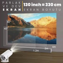 Upway HY300 Ultra Hd 1280X720 Piksel 1800 Lümen HDMI Multimedia Projeksiyon Cihazı